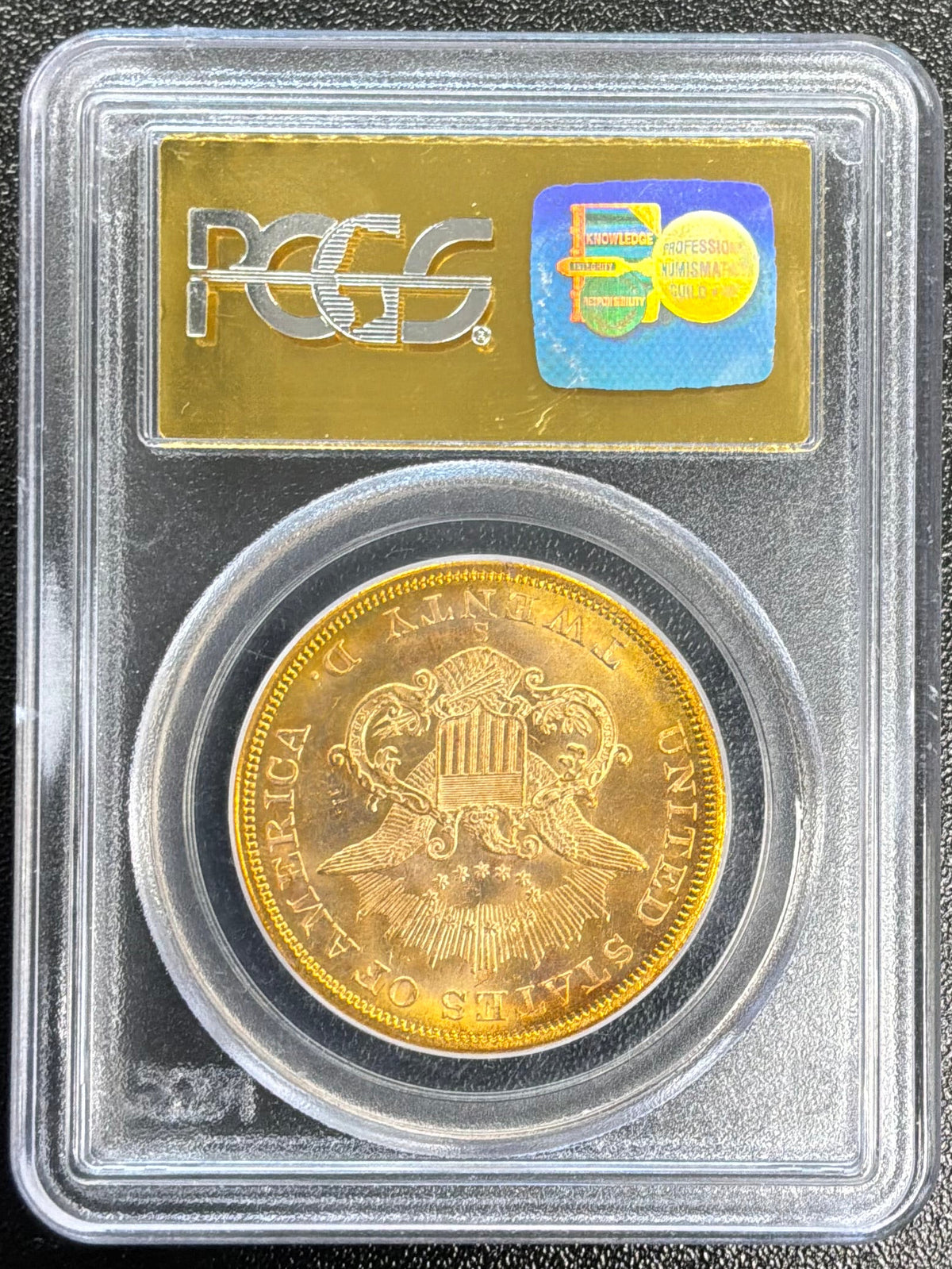 1857-S $20 Gold Liberty Double Eagle MS63