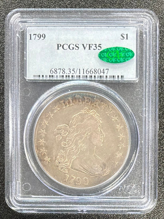 1799 Draped Bust Silver Dollar VF35