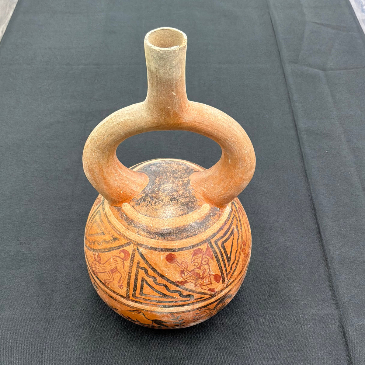 Moche Fineline Stirrup Vessel