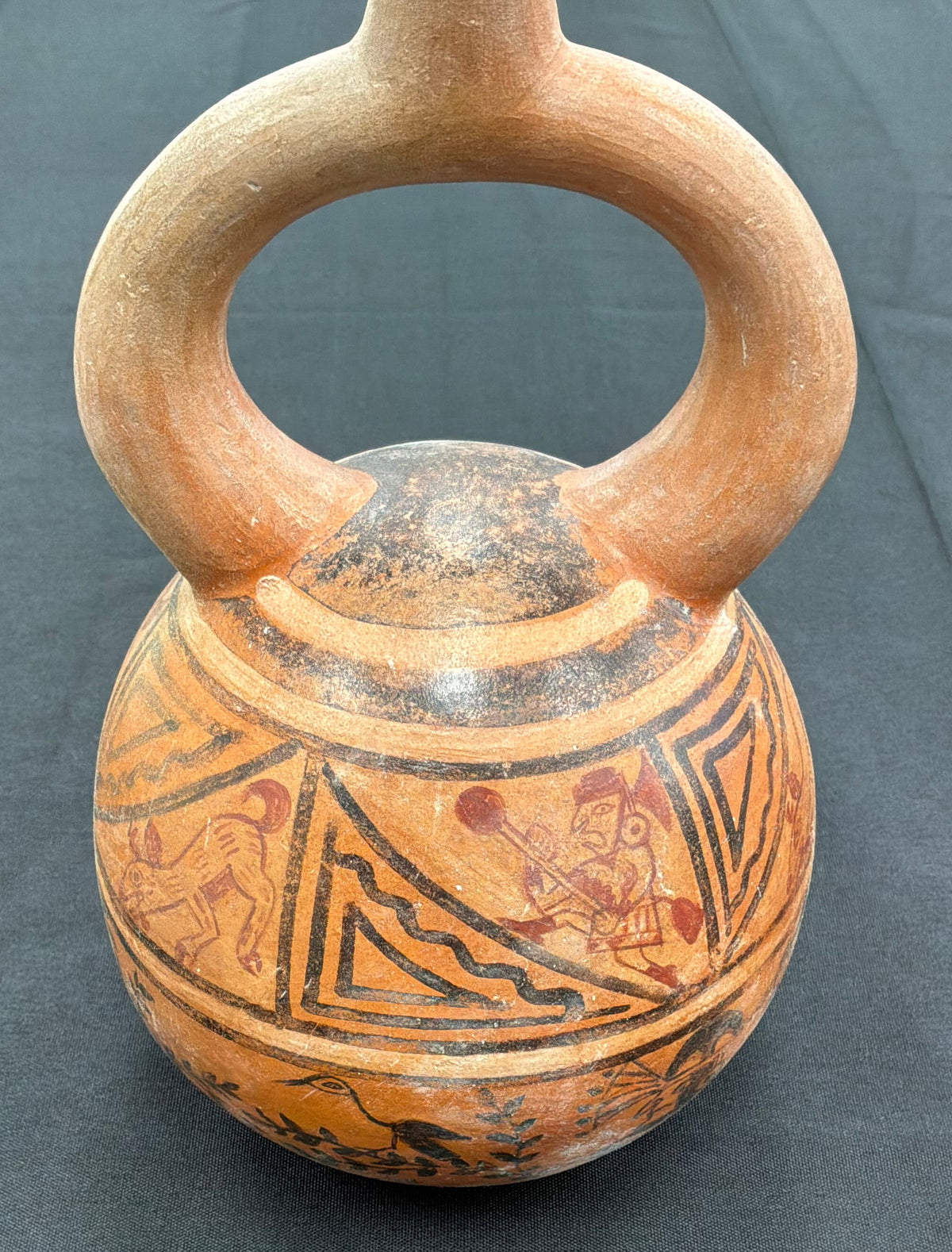 Moche Fineline Stirrup Vessel