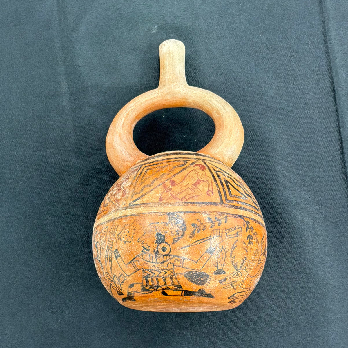 Moche Fineline Stirrup Vessel